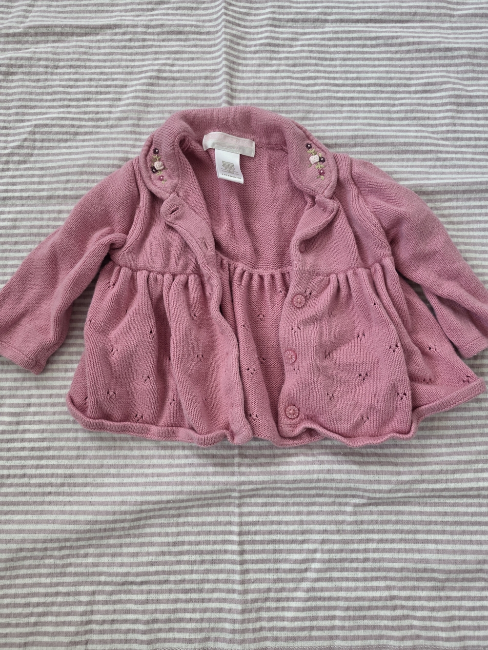 Janie and Jack Embroidered Floral Cardigan | 3–6M